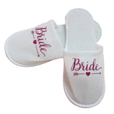 Disposable Wedding Bride Slippers Hotel Bachelorette Guest Supplies Rose Red