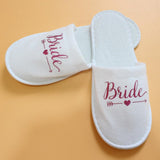 Disposable Wedding Bride Slippers Hotel Bachelorette Guest Supplies Rose Red