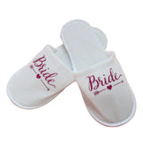 Disposable Wedding Bride Slippers Hotel Bachelorette Guest Supplies Rose Red