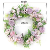 Artificial Peony Garland Hanging Wreath Flower Door Wall Decor 5 Pieces