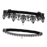 Maxbell Maxbell 2pcs Wedding Garter Embroidery Floral Sexy Garters Women/Female/Bride Black S