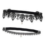 Maxbell Maxbell 2pcs Wedding Garter Embroidery Floral Sexy Garters Women/Female/Bride Black M
