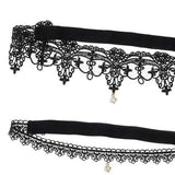 Maxbell Maxbell 2pcs Wedding Garter Embroidery Floral Sexy Garters Women/Female/Bride Black M