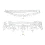 Maxbell Maxbell 2pcs Wedding Garter Embroidery Floral Sexy Garters Women/Female/Bride White M