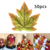 11 Colors Artificial Maple Leaves Fake Fall Leaf Events Party Shower Decor F