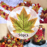 11 Colors Artificial Maple Leaves Fake Fall Leaf Events Party Shower Decor F