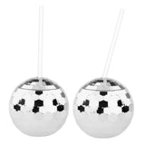 Maxbell 8 Pieces Disco Ball Cup Cocktail Cup Tea Bottle for Bar Wine Glass