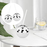 Maxbell 8pc 20 Ounce Disco Ball Cup Cocktail Cup Tea Bottle for Bar Wine Glass