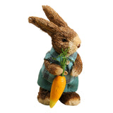 Maxbell 2 Pieces Standing Bunny Straw Rabbit Easter Desktop Artificial Animal Decor