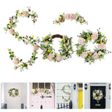 Maxbell 3x Artificial Flower Silk Rose Leaf Garland Wedding Rose Vine Hotel
