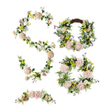 Maxbell 3x Artificial Flower Silk Rose Leaf Garland Wedding Rose Vine Hotel