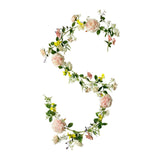 Maxbell 3x Artificial Flower Silk Rose Leaf Garland Wedding Rose Vine Hotel