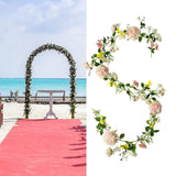 Maxbell 3x Artificial Flower Silk Rose Leaf Garland Wedding Rose Vine Hotel