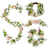 Maxbell 3x Artificial Flower Silk Rose Leaf Garland Wedding Rose Vine Hotel