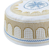 Maxbell 4Pcs Prayer Hat Arabian Omani Turkish Headwear Embroidery for 58cm