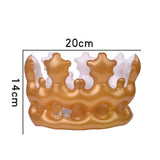 Maxbell Gold Inflatable Queen Crown for Birthday Party Costume Decoration