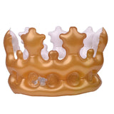 Maxbell Gold Inflatable Queen Crown for Birthday Party Costume Decoration