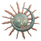 Maxbell Metal Wall Art Decoration Sun and Moon Creative Hanging for Office Home