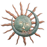 Maxbell Metal Wall Art Decoration Sun and Moon Creative Hanging for Office Home
