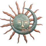 Maxbell Metal Wall Art Decoration Sun and Moon Creative Hanging for Office Home