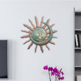 Maxbell Metal Wall Art Decoration Sun and Moon Creative Hanging for Office Home