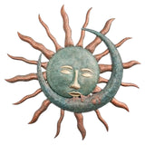 Maxbell Metal Wall Art Decoration Sun and Moon Creative Hanging for Office Home