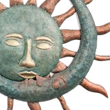 Maxbell Metal Wall Art Decoration Sun and Moon Creative Hanging for Office Home