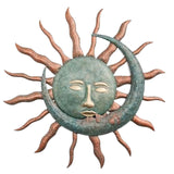Maxbell Metal Wall Art Decoration Sun and Moon Creative Hanging for Office Home