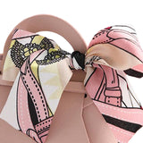 Maxbell 5 Pieces Exquisite PU Leather Wedding Favours Bags Handbag with Ribbons Pink