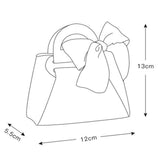 Maxbell 5 Pieces Exquisite PU Leather Wedding Favours Bags Handbag with Ribbons Pink