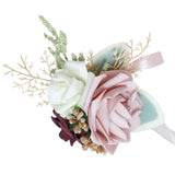 Rose Corsage Bracelet Wrist Corsage Rose Boutonniere for Bride, Prom White