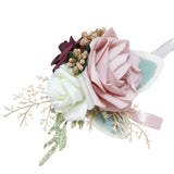 Rose Corsage Bracelet Wrist Corsage Rose Boutonniere for Bride, Prom White