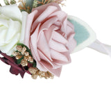 Rose Corsage Bracelet Wrist Corsage Rose Boutonniere for Bride, Prom White