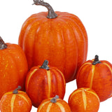 Maxbell 7x Artificial Pumpkins Foam Crafts Fall Halloween DIY Fireplace Party yellow
