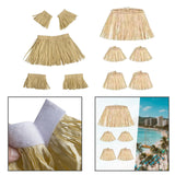 Maxbell 6x5 Pieces Hawaii Grass Skirt Hawaii Skirt Fancy Dress Costume for Party Raffia paper