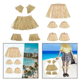Maxbell 2x5 Pieces Hawaii Grass Skirt Hawaii Skirt Fancy Dress Costume for Party Raffia paper