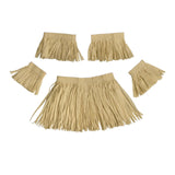 Maxbell 2x5 Pieces Hawaii Grass Skirt Hawaii Skirt Fancy Dress Costume for Party Raffia paper