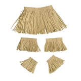 Maxbell 2x5 Pieces Hawaii Grass Skirt Hawaii Skirt Fancy Dress Costume for Party Raffia paper