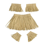 Maxbell 3x5 Pieces Hawaii Grass Skirt Hawaii Skirt Fancy Dress Costume for Party Raffia paper