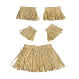 Maxbell 3x5 Pieces Hawaii Grass Skirt Hawaii Skirt Fancy Dress Costume for Party Raffia paper