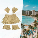 Maxbell 5x5 Pieces Hawaii Grass Skirt Hawaii Skirt Fancy Dress Costume for Party Raffia paper