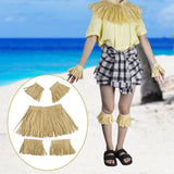 Maxbell 4x5 Pieces Hawaii Grass Skirt Hawaii Skirt Fancy Dress Costume for Party Raffia paper