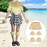 Maxbell 4x5 Pieces Hawaii Grass Skirt Hawaii Skirt Fancy Dress Costume for Party Raffia