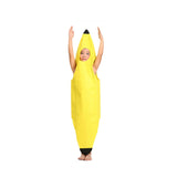 Maxbell 3xBanana Costume Cute Fancy Dress Fruit Costumes Banana Suit Portable Cosplay