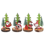 Maxbell Wooden Christmas Table Decor Table Top Decoration for Holiday Fireplace Home Santa Claus