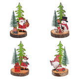 Maxbell Wooden Christmas Table Decor Table Top Decoration for Holiday Fireplace Home Santa Claus