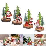 Maxbell Wooden Christmas Table Decor Table Top Decoration for Holiday Fireplace Home Santa Claus