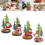 Maxbell Wooden Christmas Table Decor Table Top Decoration for Holiday Fireplace Home Santa Claus