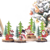Maxbell Wooden Christmas Table Decor Table Top Decoration for Holiday Fireplace Home Santa Claus