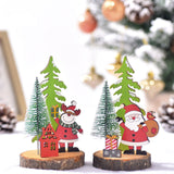 Maxbell Wooden Christmas Table Decor Table Top Decoration for Holiday Fireplace Home Santa Claus